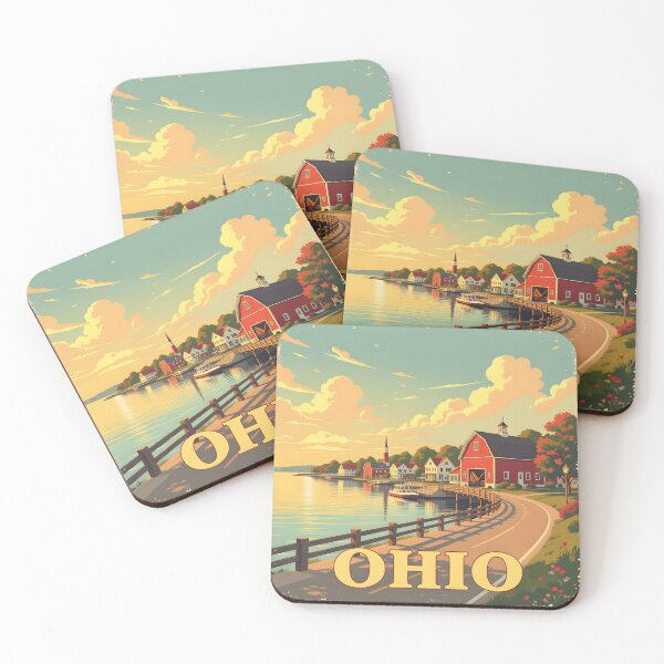 Item preview, Ohio: Vintage-Style Painterly Travel Poster designed and sold by LSVart.