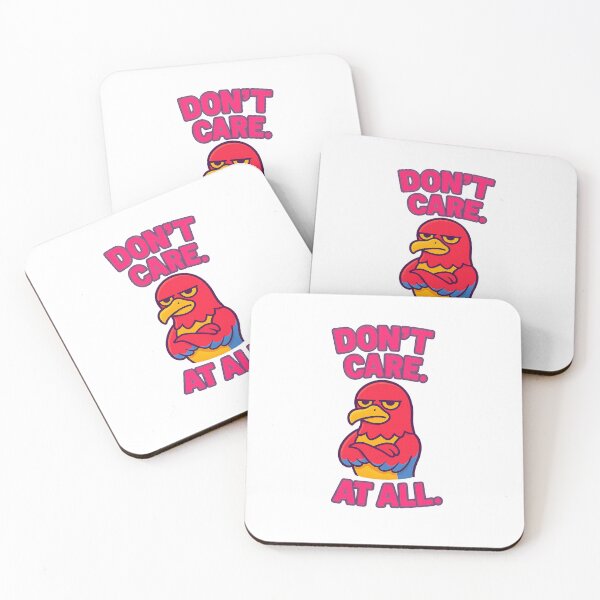 Item preview, Don't Care At All – Funny Parrot Attitude Cartoon Design designed and sold by Domci.