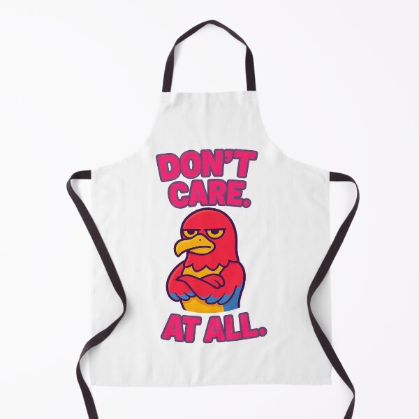 Item preview, Don't Care At All – Funny Parrot Attitude Cartoon Design designed and sold by Domci.