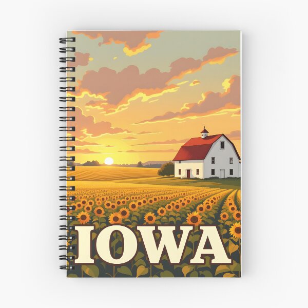 Item preview, Iowa: Vintage Painterly Travel Poster designed and sold by LSVart.