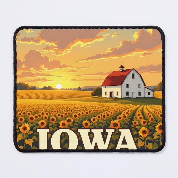 Item preview, Iowa: Vintage Painterly Travel Poster designed and sold by LSVart.
