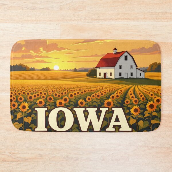 Item preview, Iowa: Vintage Painterly Travel Poster designed and sold by LSVart.