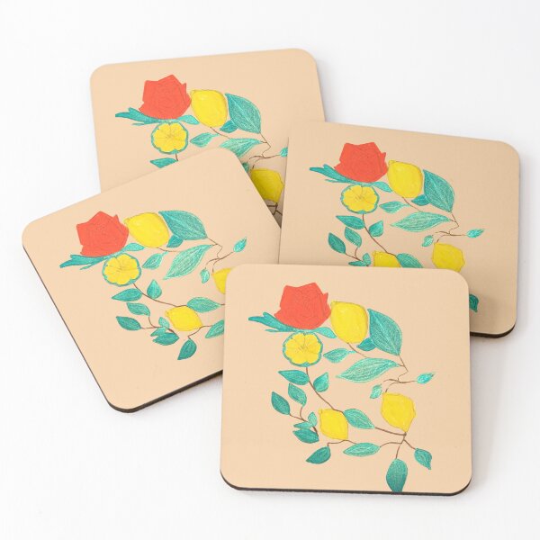 Item preview, Bittersweet Bloom – Lemon & Rose Collage designed and sold by DarLenn..