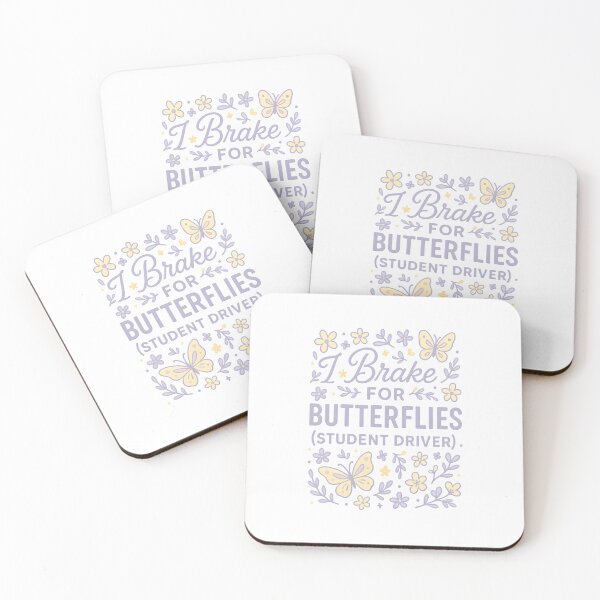 Item preview, I Brake for Butterflies (Student Driver) designed and sold by Uglyandcute.