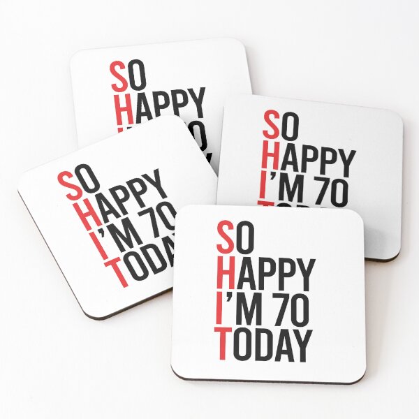 Item preview, 70th Birthday Gift - So Happy I'm 70 today, SHIT I'm Seventy today  designed and sold by Toogoodtooyou.