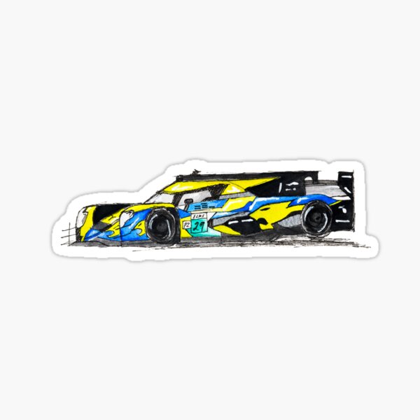 Item preview, #29 TDS Racing LMP2 Car - Motorsport Watercolor Painting designed and sold by sabinesr.