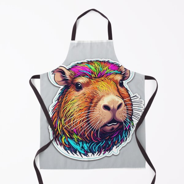 Item preview, Colorful Capybara Portrait designed and sold by stableImaginarium.