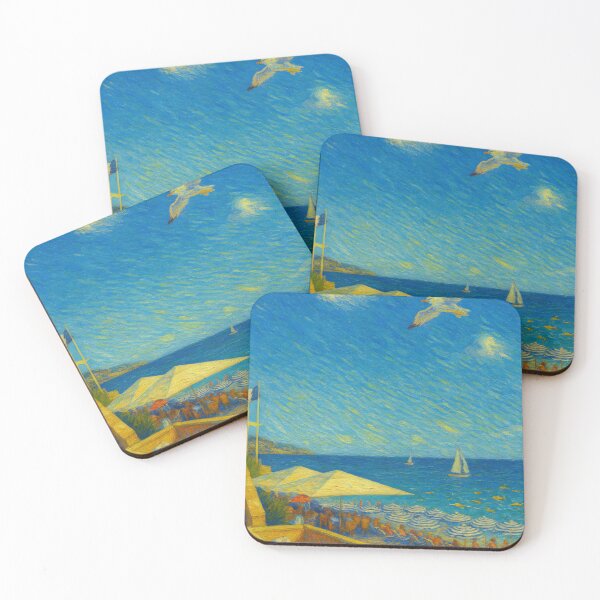 Item preview, Sunny Day in Nice Beach – Van Gogh Style designed and sold by Tinylegends.