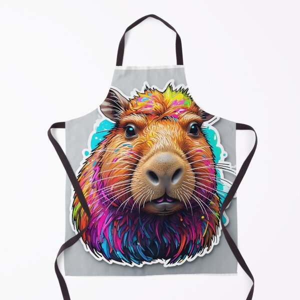 Item preview, Colorful Capybara Portrait designed and sold by stableImaginarium.
