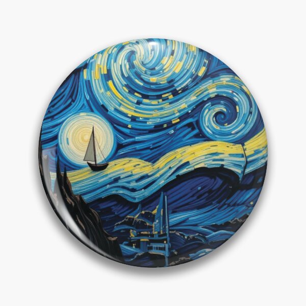 Item preview, Van Gogh Ocean Waves - Starry Night  designed and sold by KhadijaBatool38.