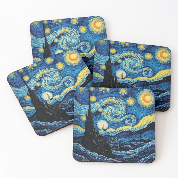 Item preview, Van Gogh Ocean Waves - Starry Night  designed and sold by KhadijaBatool38.