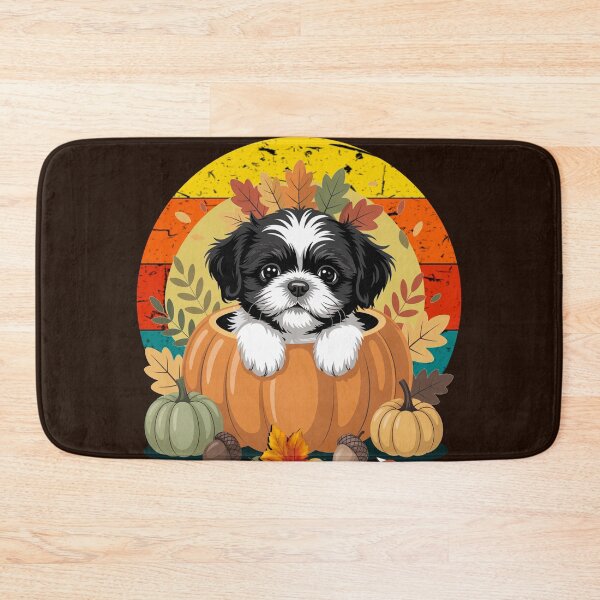 Item preview, Fall Design Autumn Leaves Shih Tzu Dog in Pumpkin designed and sold by tamdevo1.