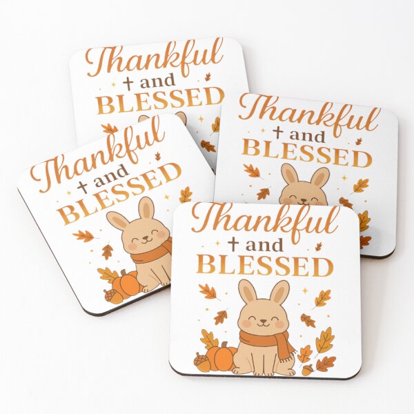 Item preview, Thankful and blessed- cozy fall Christian bunny design  designed and sold by KALDESIGNS777.