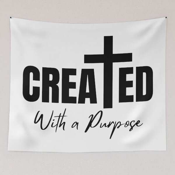 Item preview, Created with a Purpose | Faith-Based Christian Quote | God-Inspired Spiritual Design designed and sold by highflycrafts.