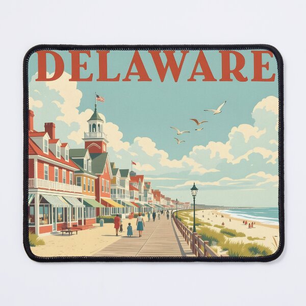 Item preview, Delaware: Vintage-Style Painterly Travel Poster designed and sold by LSVart.
