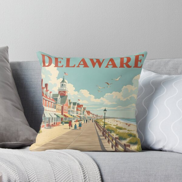 Item preview, Delaware: Vintage-Style Painterly Travel Poster designed and sold by LSVart.