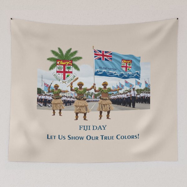 Item preview, Fiji Day: Islands of Unity & Freedom designed and sold by communedesigns.