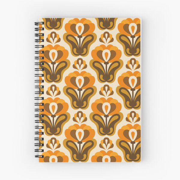 Item preview, Vintage / retro blossoms / floral pattern, yellow brown (3475D) designed and sold by RouCouCou.