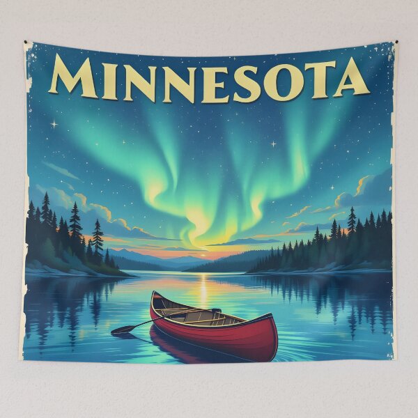 Item preview, Minnesota: Land of 10,000 Lakes – Vintage Travel Poster designed and sold by LSVart.