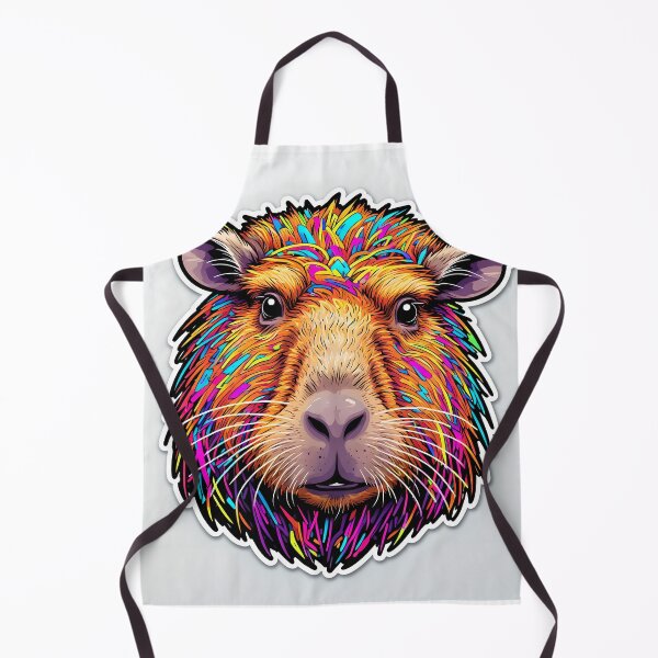 Item preview, Colorful Capybara Portrait designed and sold by stableImaginarium.
