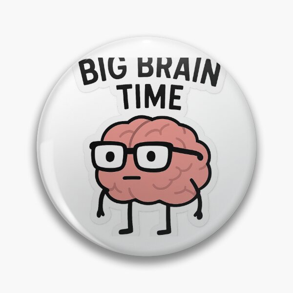 Item preview, BIG BRAIN TIME Funny Nerdy Brain Sticker with Glasses designed and sold by MOPAROdesign.