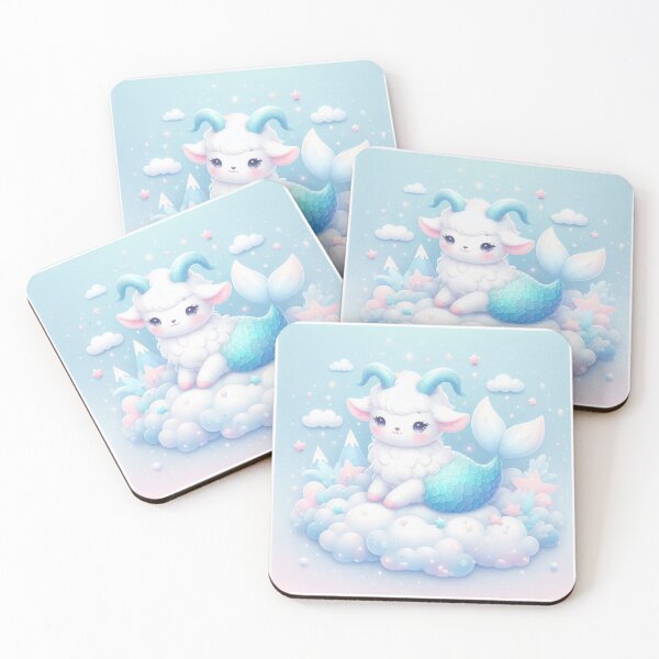 Item preview, Capricorn Tote Bag – Pastel Cute Zodiac Series designed and sold by Luna Zodiac.