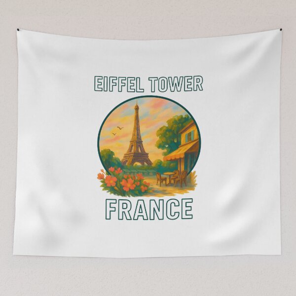 Item preview, Eiffel Tower Paris Travel Art – French Landmark Illustration designed and sold by inkNext.