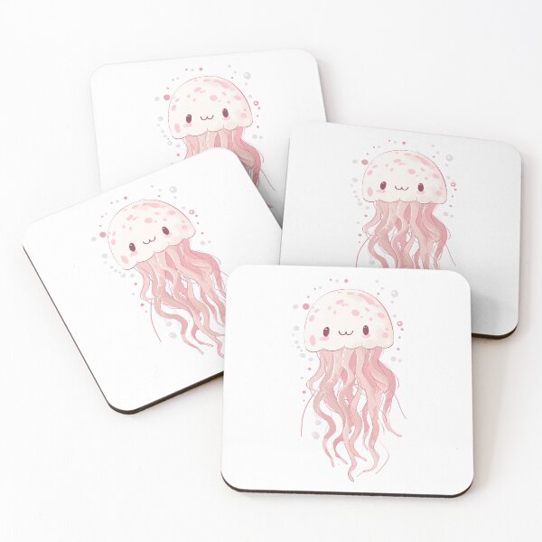 Item preview, Cute pink jellyfish in swimming pose designed and sold by KanDa-Shop.