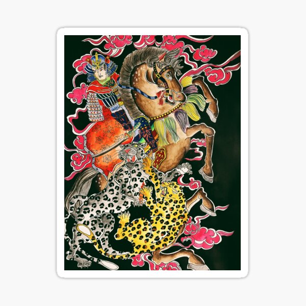 Artikel-Vorschau von Samurai auf einem Pferd, designt und verkauft von deadpeacock_art.