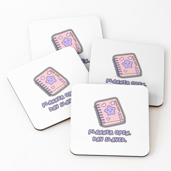 Item preview, Planner Open Day Slayed | Cute Productivity Boss Babe Quote with Notebook designed and sold by The Sticker Cove.