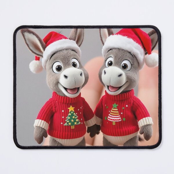 Item preview, Cute Donkeys in Christmas Hats and Red Sweaters in Palm of Hand designed and sold by acceleratorhams.