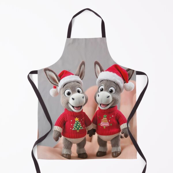 Item preview, Cute Donkeys in Christmas Hats and Red Sweaters in Palm of Hand designed and sold by acceleratorhams.