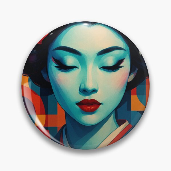 Item preview, Geometric Geisha in Neon Style designed and sold by Bernd Friese.