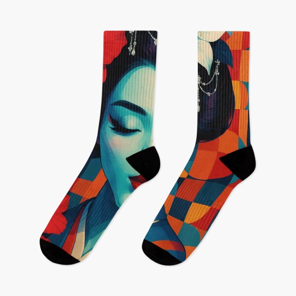 Item preview, Geometric Geisha in Neon Style designed and sold by Bernd Friese.