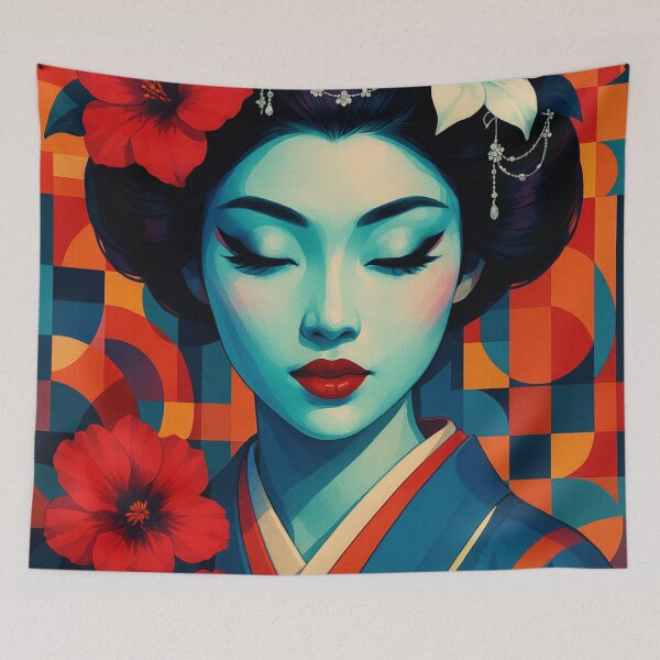 Item preview, Geometric Geisha in Neon Style designed and sold by Bernd Friese.