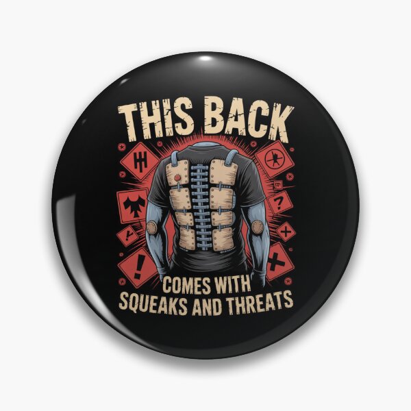 Item preview, This Back Comes With Squeaks and Threats designed and sold by SignumShop.