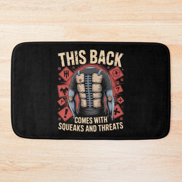 Item preview, This Back Comes With Squeaks and Threats designed and sold by SignumShop.