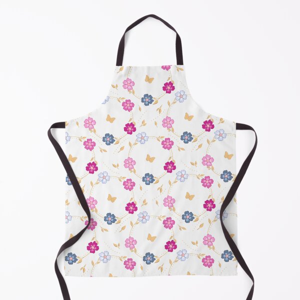 Item preview, Digital Floral pattern with flowers and gold butterfly designed and sold by expresivedesign.