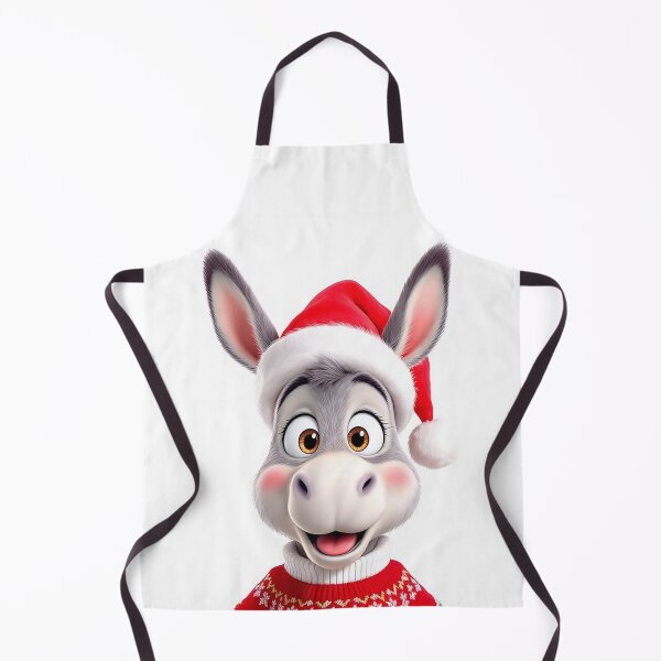 Item preview, Donkey in Christmas Hat and Red Sweater Holiday Animal Art designed and sold by acceleratorhams.