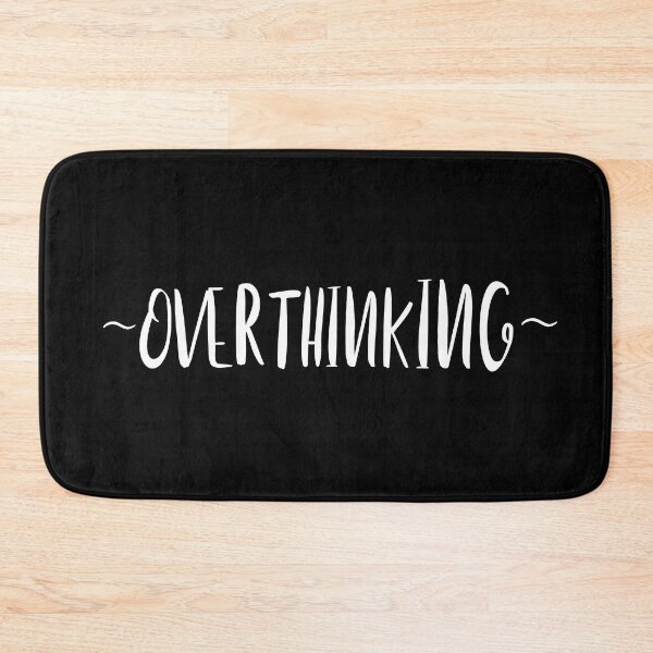 Item preview, Overthinking - Minimalist Bold Text Sticker (White)   designed and sold by MysticMagpie.