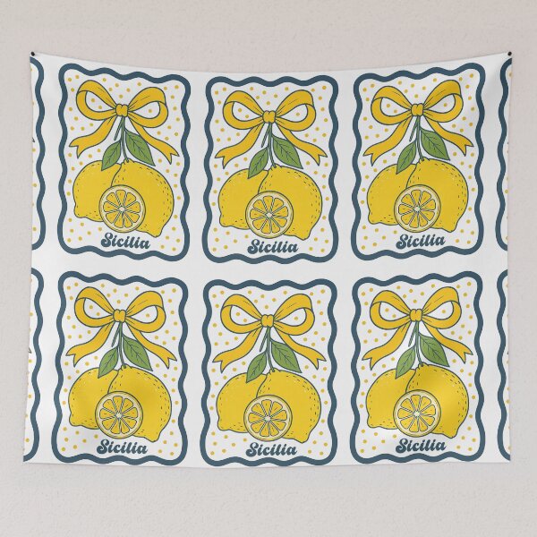 Item preview, Lemon Coquette – Sicilia Text for Sicily and Lemon Lovers designed and sold by EmeraldeaArt.