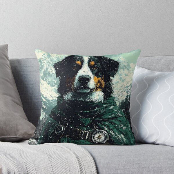 Item preview, Brave Australian Shepherd Explorer In Snowy Mountains designed and sold by mildaclairmo.