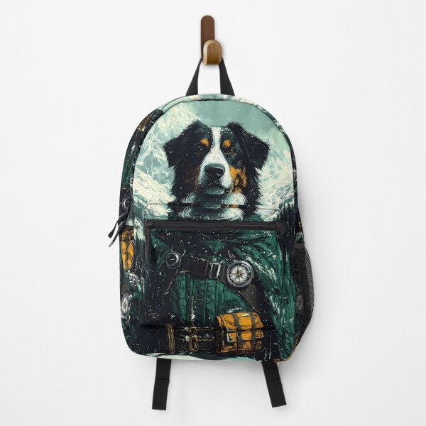 Item preview, Brave Australian Shepherd Explorer In Snowy Mountains designed and sold by mildaclairmo.