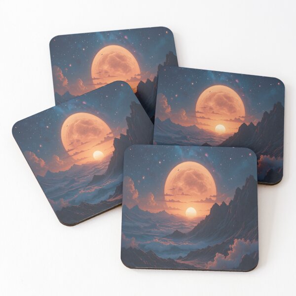 Item preview, Galaxy dream sunset night starry sky Wall Art Digital Print designed and sold by MRFEZOO2030.