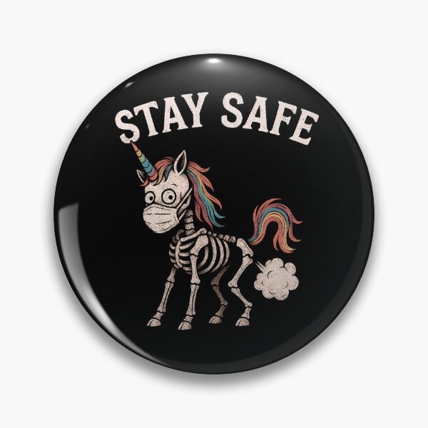 Artikelvorschau, Bleiben Sie sicher – Gothic Skelett Einhorn Furzen entworfen und verkauft von SoulOfTrees.
