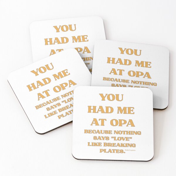 Item preview, You Had Me at Opa Greek Love Quote Art designed and sold by mythographiaart.
