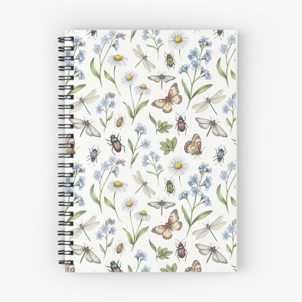 Aperçu de l'œuvre Meadow Whimsy – Motif aquarelle floral et insectes créée et vendue par MerchYouSearch.