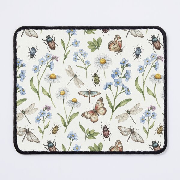 Item preview, Meadow Whimsy – Floral and Insect Watercolor Pattern designed and sold by MerchYouSearch.