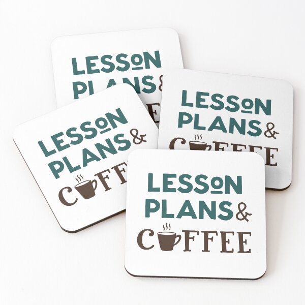 Item preview, Lesson Plans & Coffee — Fun Teacher Life Typography Design designed and sold by Dreambytes.