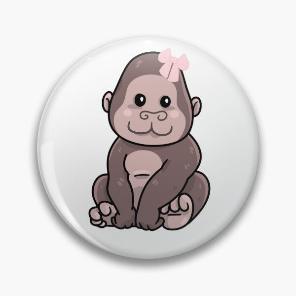 Item preview, Gorilla with hair bow designed and sold by Ashley Hammann.